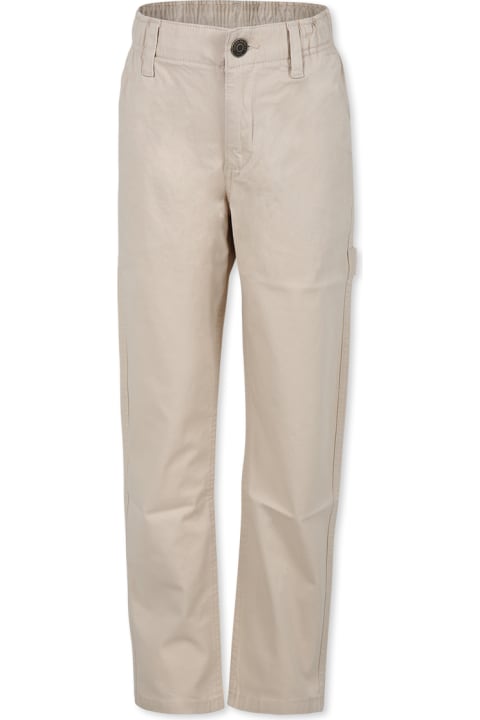 Tommy Hilfiger for Kids Tommy Hilfiger Beige Trousers For Boy With Flag