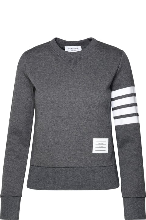 Thom Browne Fleeces & Tracksuits for Women Thom Browne Gray Cotton Sweatshirt