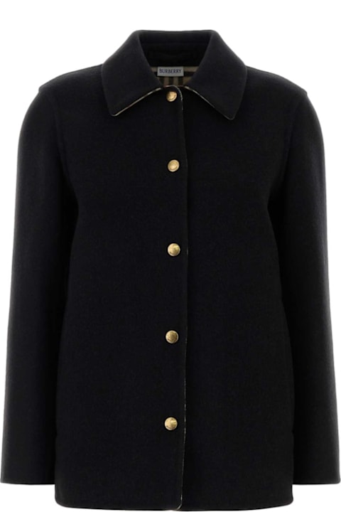 أدوات منزلية Burberry Black Wool Oversize Shirt