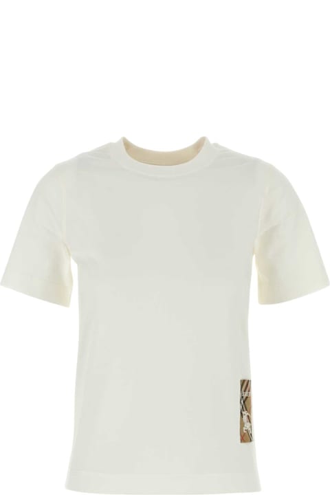 Homeware Burberry White Cotton T-shirt
