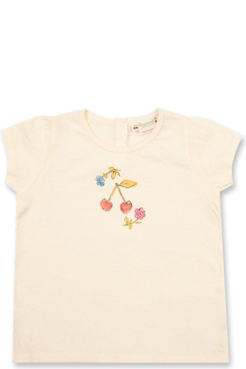 Topwear for Baby Girls Bonpoint Fruit-printed Crewneck T-shirt