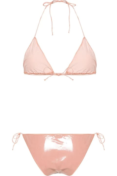 Swimwear for Women Oseree Tan Pink Latex Microkini