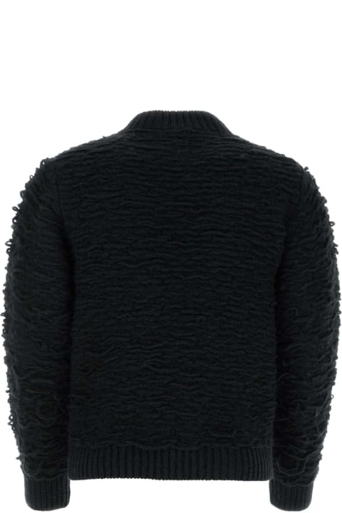 Dries Van Noten Sweaters for Men Dries Van Noten Black Wool Sweater