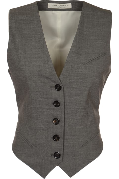 Philosophy di Lorenzo Serafini Coats & Jackets for Women Philosophy di Lorenzo Serafini Belted Waist Regular Fit Vest