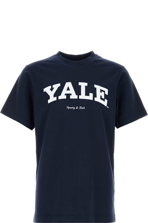 Sporty & Rich for Kids Sporty & Rich Navy Blue Cotton T-shirt