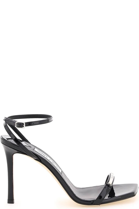 JIMMY CHOO の靴♪ ★JAXON★ 95mm【多色在庫】 JIMMY CHOO Jaxon 95 embellished patent-leather sandals | THE