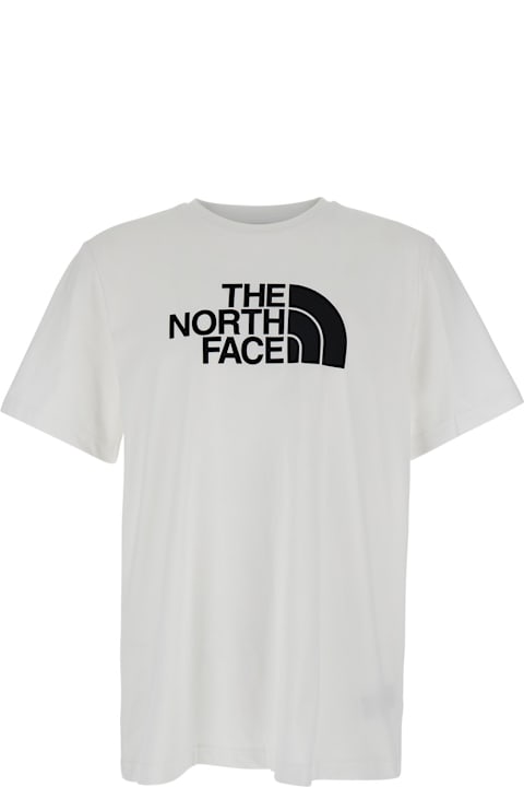 Homeware The North Face White T-shirt With Maxi Logo Printed On The Front And Back In Cotton Blend Man