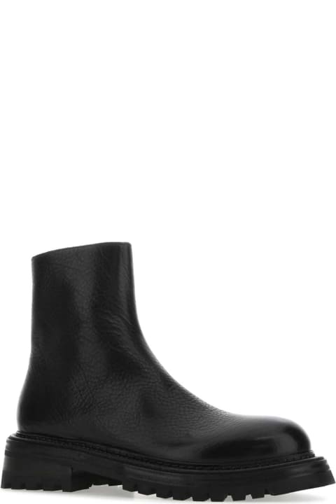 Fashion for Men Marsell Black Leather Ankle Boots