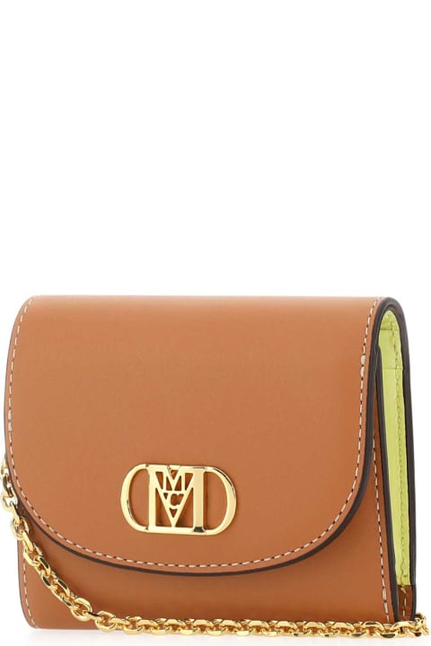 メンズ 財布 MCM Caramel Leather Mini Mode Travia Wallet