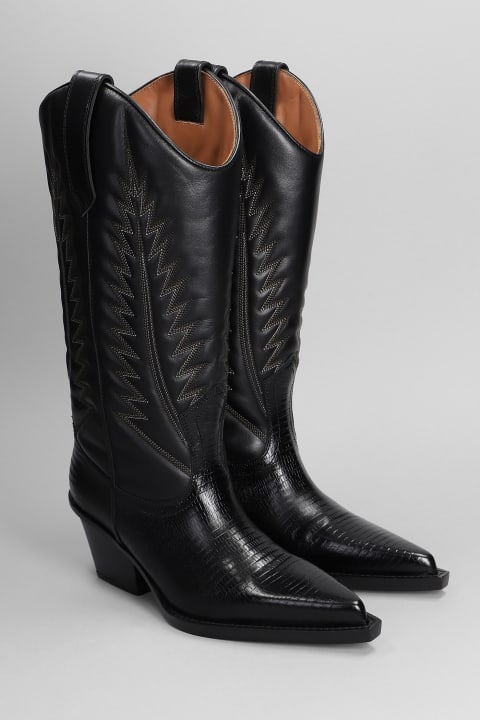 Fashion for Women Paris Texas Texan Boots In Black Leather