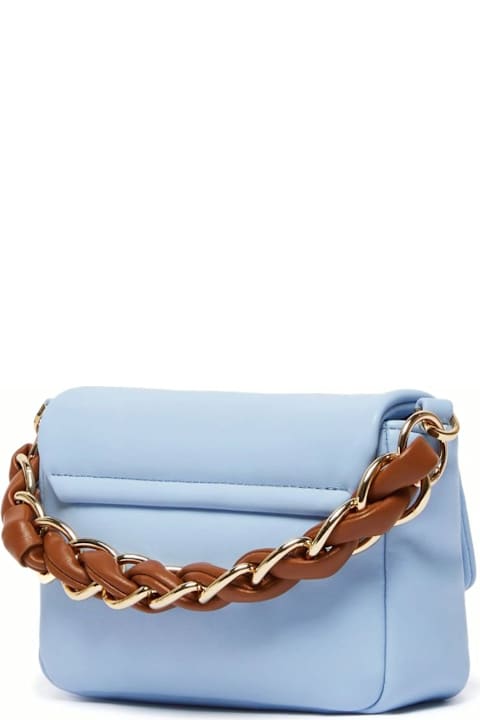 Marella Shoulder Bags for Women Marella Blue Woven Shoulder Bag With Logo