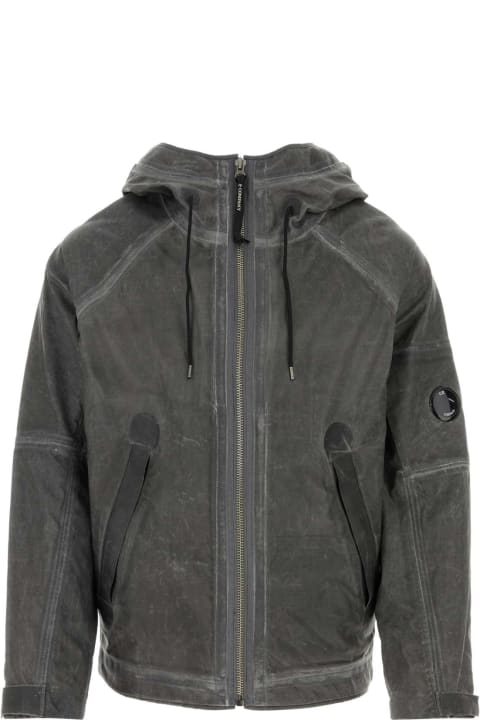 メンズ C.P. Companyのコート＆ジャケット C.P. Company Dark Grey Linen Jacket
