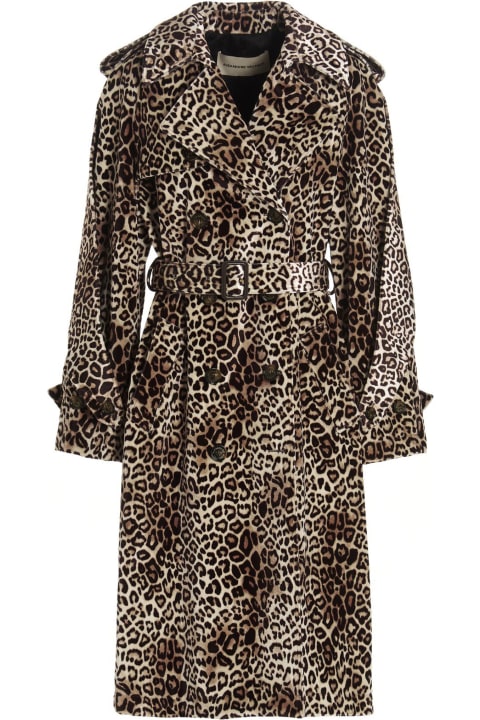 ウィメンズ Alexandre Vauthierのコート＆ジャケット Alexandre Vauthier Leopard Velvet Trench Coat