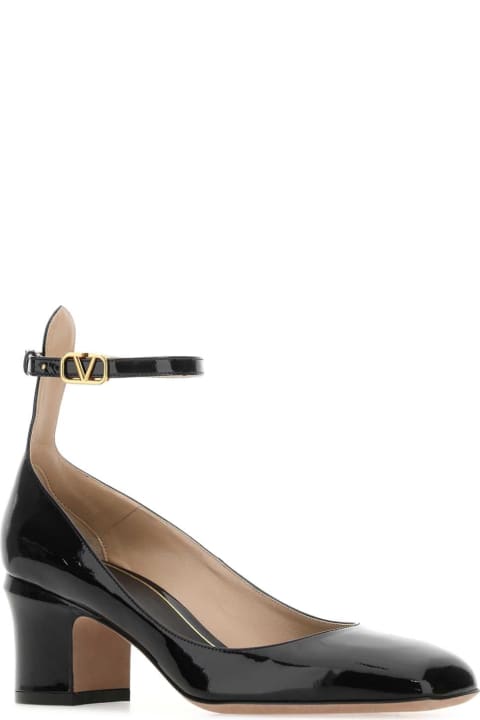 Shoes for Women Valentino Garavani Black Leather Tan-go Pumps