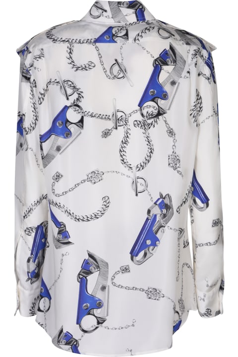 Fashion for Women Burberry Burberry Blue And White Strapped Shirt