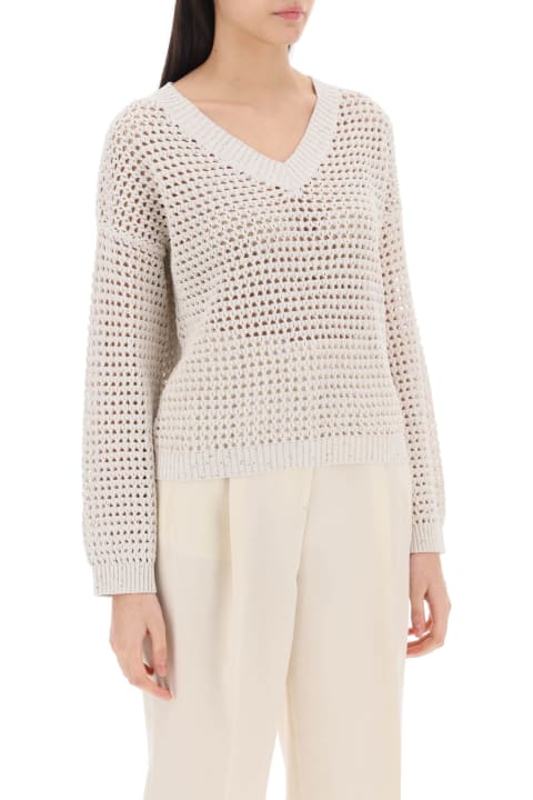 Sweaters for Women Brunello Cucinelli Dazzling Net Sweater