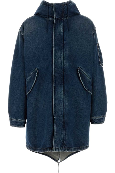 Prada خصم على Men Prada Denim Padded Coat