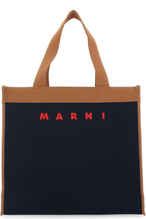 Marni for Women Marni Two-tone Fabric Medium Shopping Bag