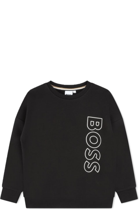Sweaters & Sweatshirts for Boys Hugo Boss Logo Crewneck Sweatshirt