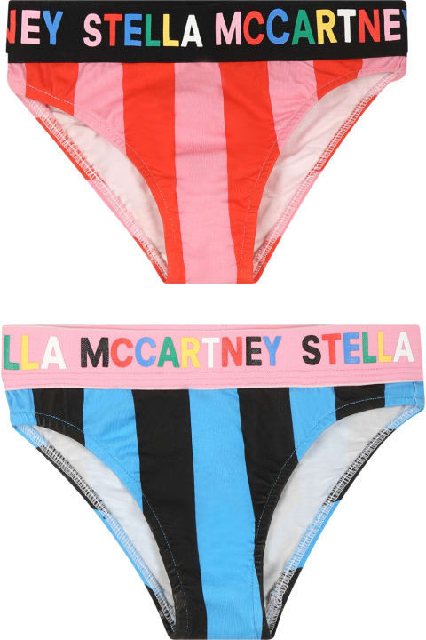 Stella McCartney Kids Underwear for Girls Stella McCartney Kids Multicolor Briefs Set For Girlwith Logo