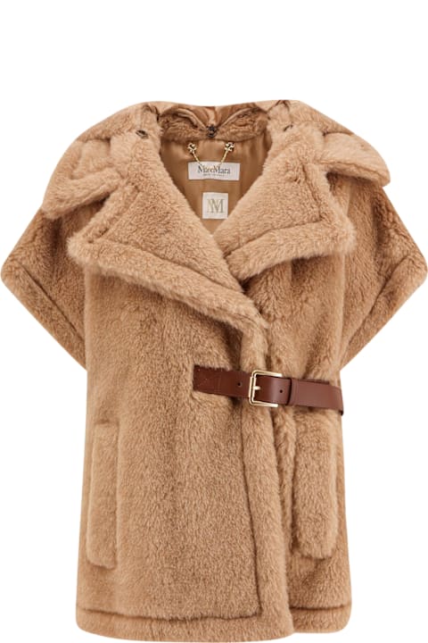 Clothing for Women Max Mara Lanos 04 Alpava And Cashmere Cape With Belt