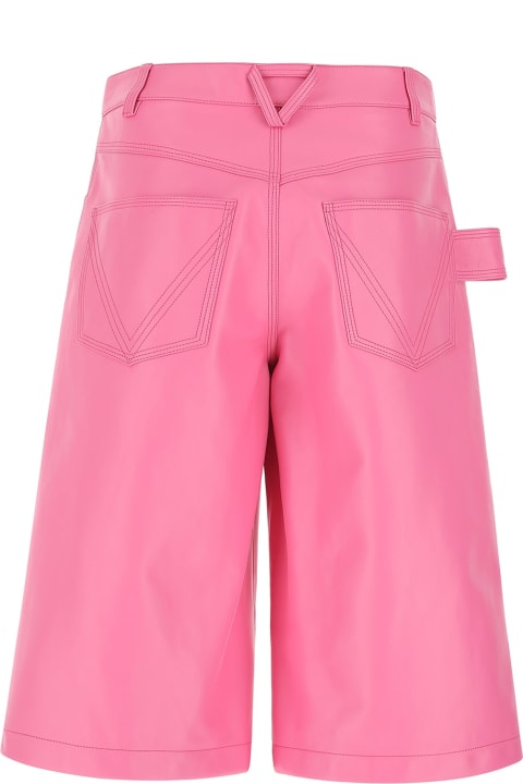 Homeware Bottega Veneta Pink Nappa Leather Bermuda Shorts