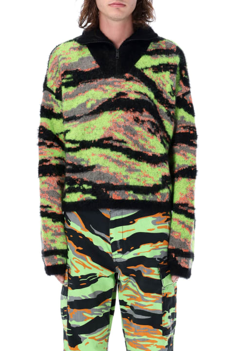 Tiger Jacquard Sweater in Multicoloured - ERL