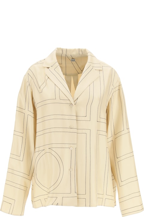Clothing for Women Totême Silk Twill Pajama Shirt