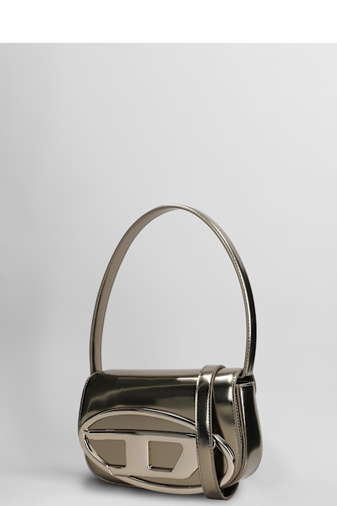 Diesel Bags for Women Diesel 1 Dr Shoulder Bag In Gold Leather