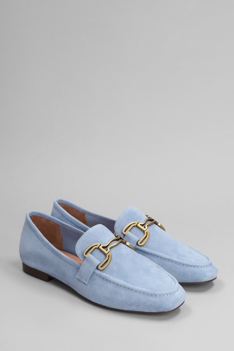 Flat Shoes for Women Bibi Lou Zagreb Ii Loafers In Cyan Suede