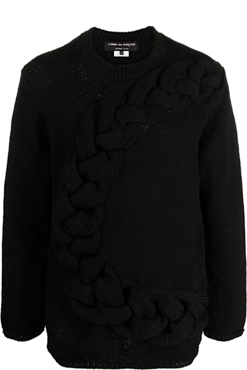 Homeware Comme Des Garçons Homme Plus Cable-knit Crewneck Sweater