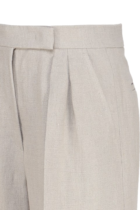 Linen Trousers With Pleats