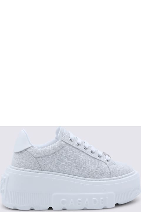 Casadei Grey Leather Nexus Solar Eclipse Sneakers