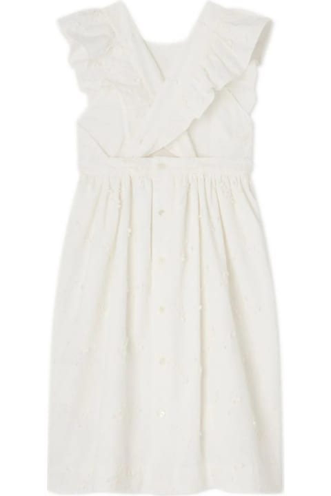 Dresses for Girls Bonpoint Milk White Frida Dress