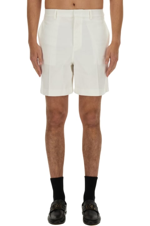 Valentino Clothing for Men Valentino Bermuda Shorts With Rubberized V Detail