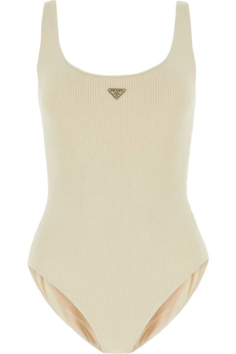 ウィメンズ Pradaの水着 Prada Embellished Stretch Nylon Swimsuit