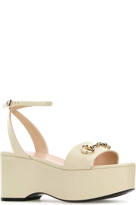 Gucci Sandals for Women Gucci Ivory Leather Sandals