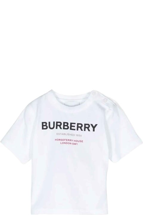 ベビーガールズ トップス Burberry White T-shirt Baby Girl