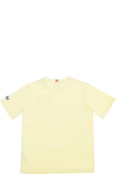 Topwear for Baby Girls MC2 Saint Barth Yellow T-shirt With Snoopy Boat Print In Jersey Baby