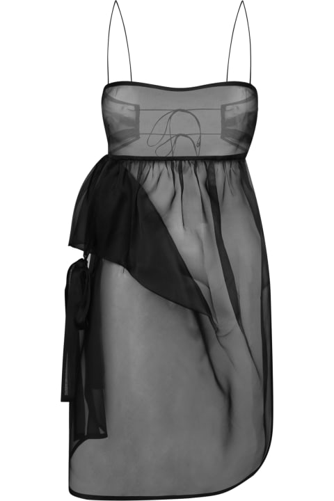 Fianca Asymmetric Overlay With Bandeau And Bow Detai L