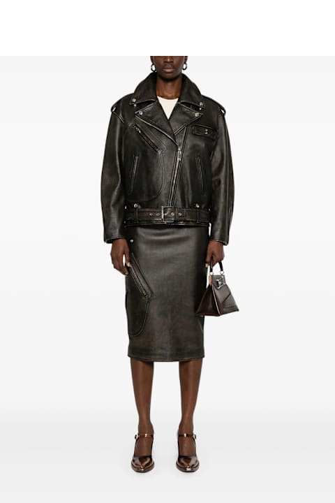 Alexander McQueen for Kids Alexander McQueen Leather Skirt