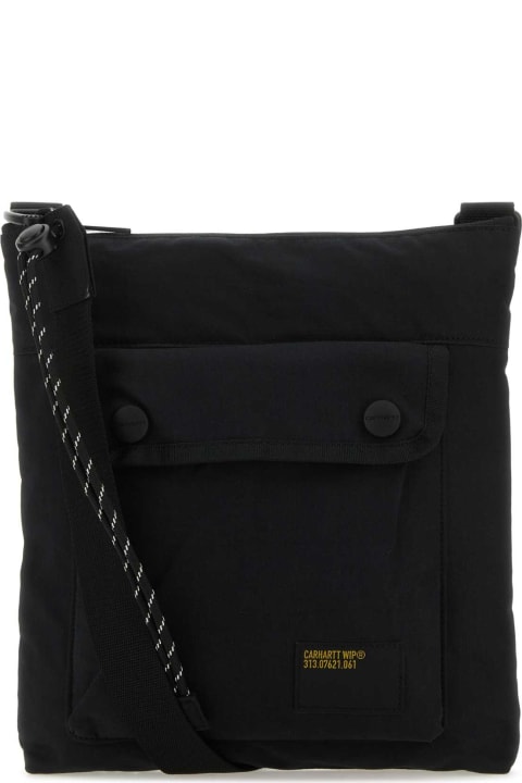 Carhartt Shoulder Bags for Men Carhartt Black Cotton Blend Haste Strap Bag