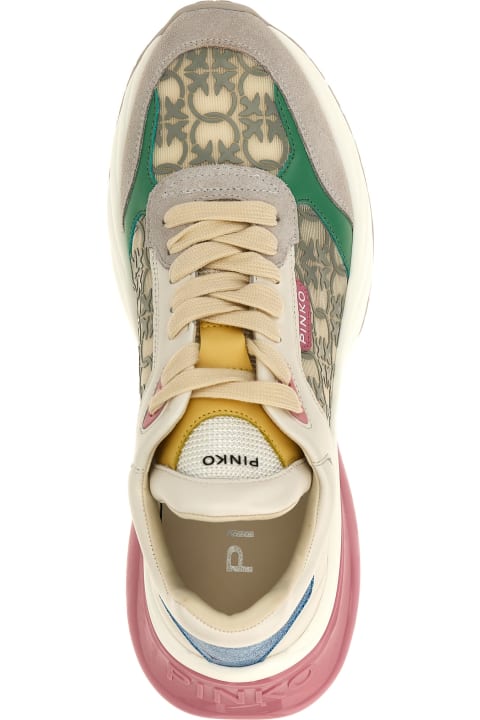 スニーカー Pinko ARIEL SNEAKERS Ariel leather-effect sneakers with mirror detailing
