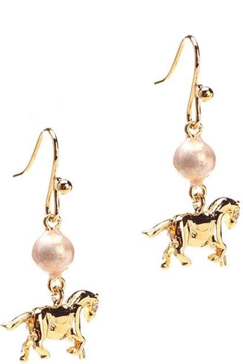 Horse Pendant Embellished Earrings