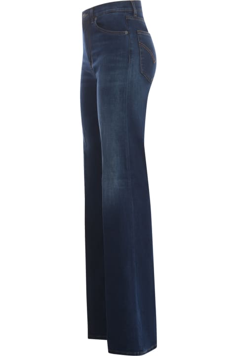 Jeans for Women Dondup Logo-patch Wide-leg Denim Jeans