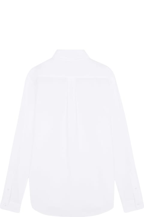 Homeware Maison Kitsuné Oxford Cotton Shirt With Embroidered Foxy Logo