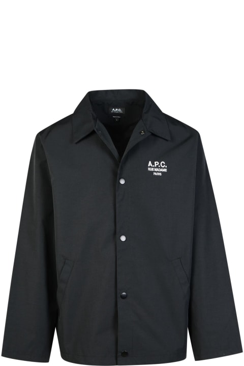 A.P.C. Shirts for Men A.P.C. 'regis' Black Cotton Blend Shirt