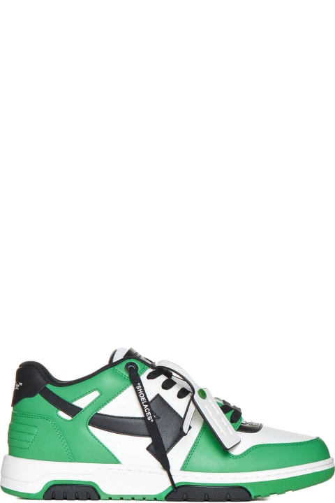 Off-White for Men Off-White 'out Of Office' Green Leather Sneakers