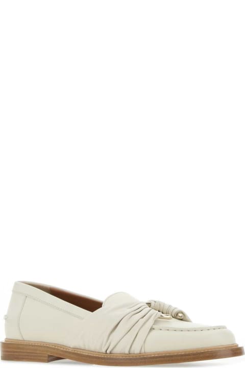 Chloé Flat Shoes for Women Chloé Ivory Leather Loafers
