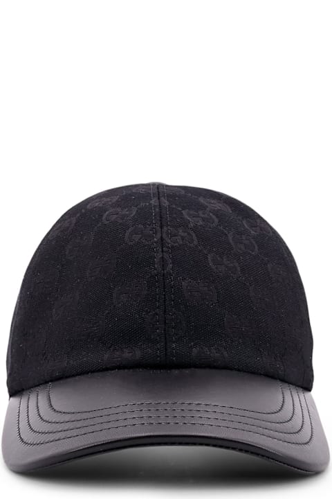 Gucci Hats for Women Gucci Baseball Cotton Blend Hat With Gg Motif